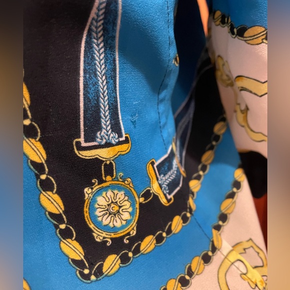 CACHÉ blue & white nautical chain print jacket L - Picture 9 of 9